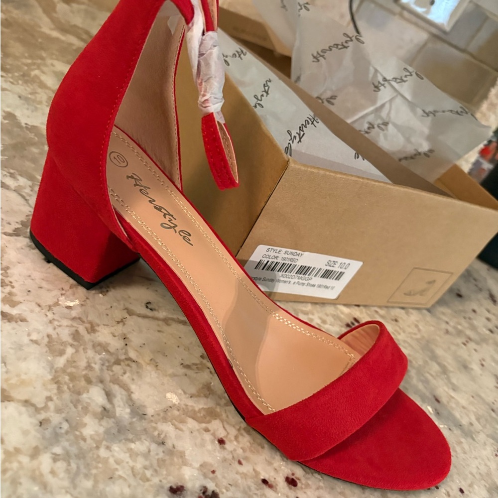 Herstyle Red Elegant Heels